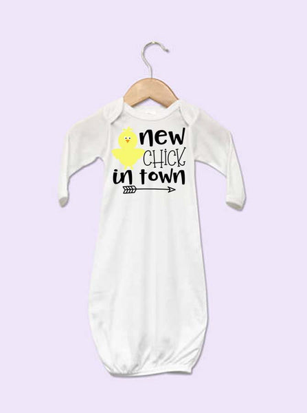 New Chick In Town Easter Baby Gown