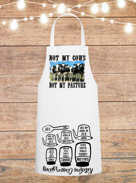 Not My Cows Not My Pasture Cheat Sheet Apron