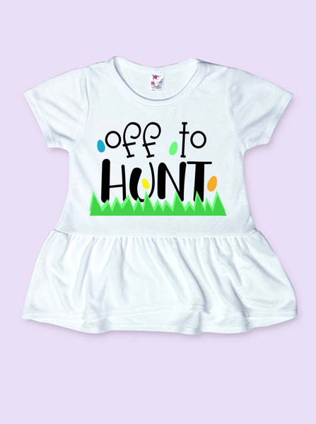 Off To Hunt Infant and Toddler Girls Shirt