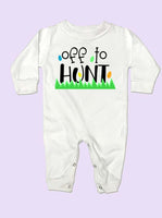 Off To Hunt Long Sleeve Baby Romper