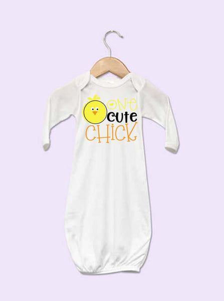 One Cute Chick Baby Gown