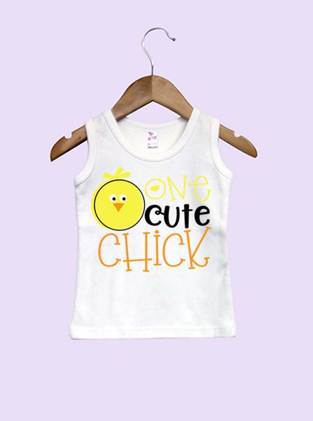 One Cute Chick Infant and Toddler Tank Top