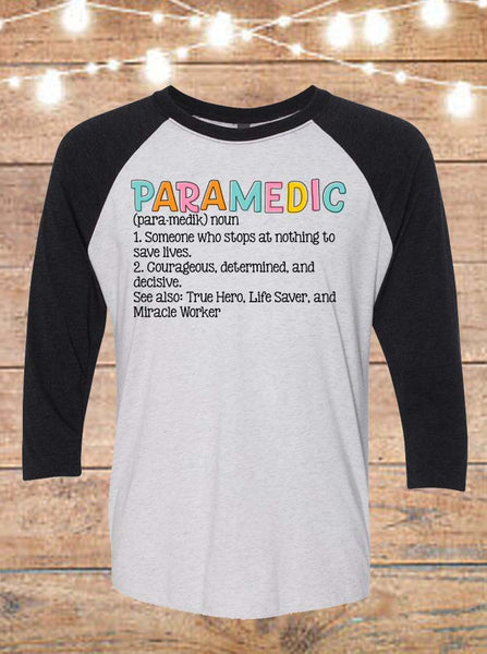 Paramedic Definition Raglan T-Shirt
