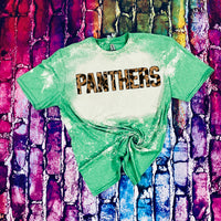 Pataula Charter Academy Panthers Leopard Block Bleached T-Shirt