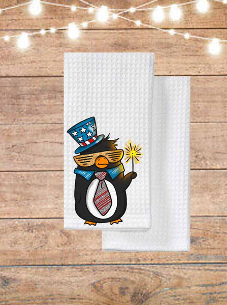 Patriotic Penguin Kitchen Towel