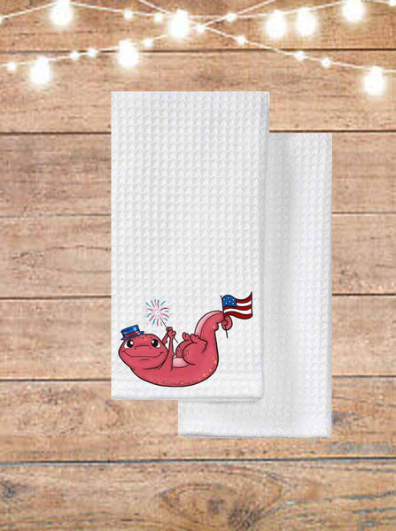Patriotic Salamander Kitchen Towel
