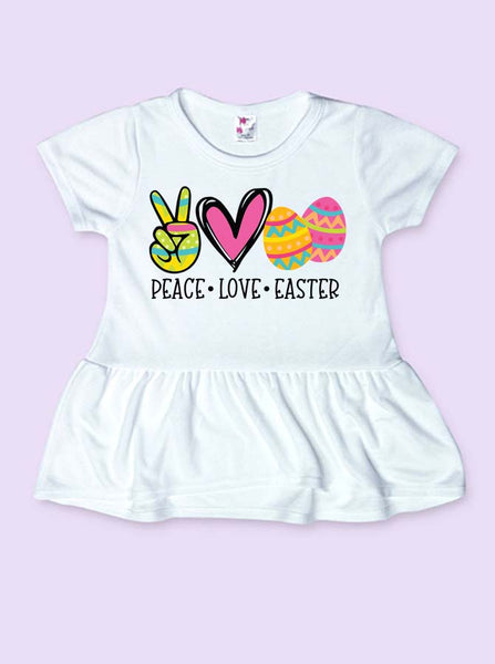 Peace Love Easter Infant and Toddler Shirt