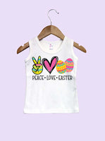 Peace Love Easter Infant and Toddler Tank Top