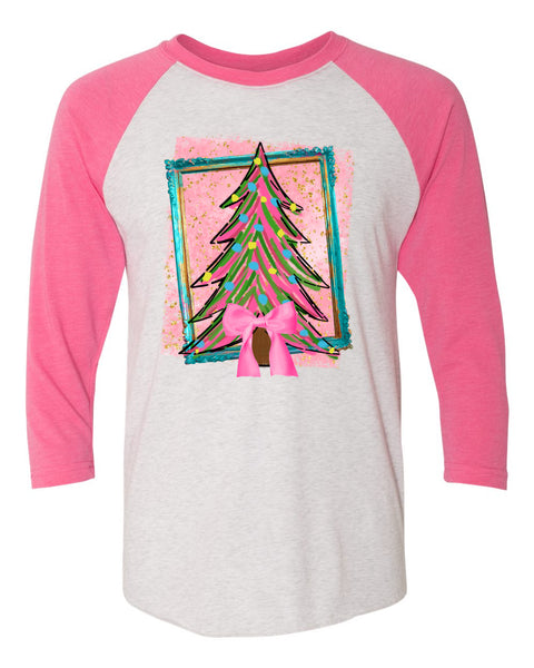 Pink Christmas Tree Shirt