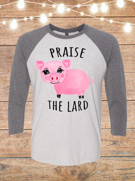 Praise The Lard Pig Raglan T-Shirt