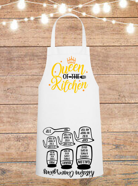 Queen Of The Kitchen Cheat Sheet Apron