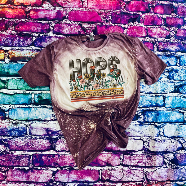 Retro Vintage Hope Bleached T-Shirt