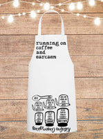 Running On Coffee And Sarcasm Cheat Sheet Apron