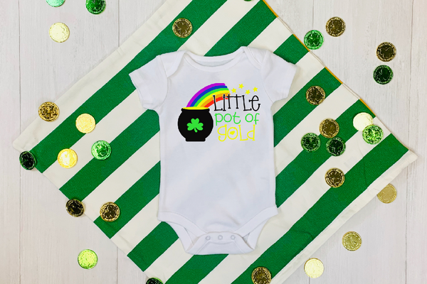 St. Patrick's Day "Little Pot Of Gold" Infant Toddler Onesie or T-shirt