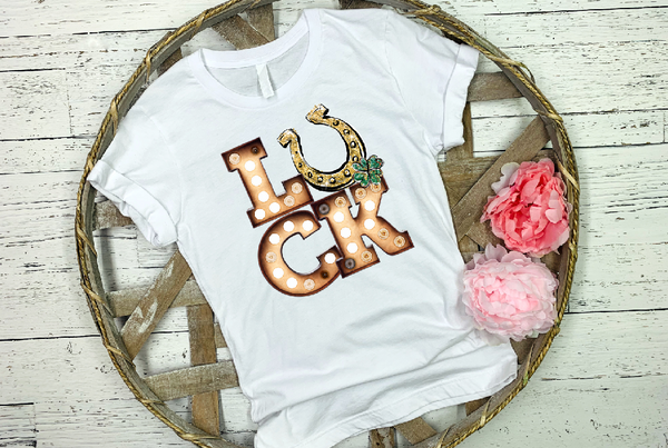 St. Patrick's Day "Luck" Horseshoe T-shirt