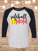 Softball Mom Raglan T-Shirt