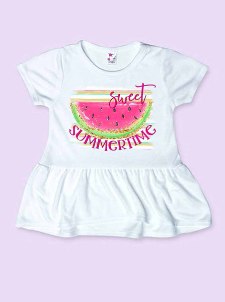 Sweet Summertime Watermelon Infant and Toddler Shirt