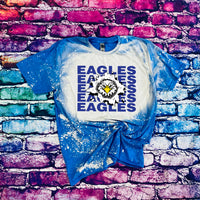 Terrell Academy Eagles Burst Bleached T-Shirt