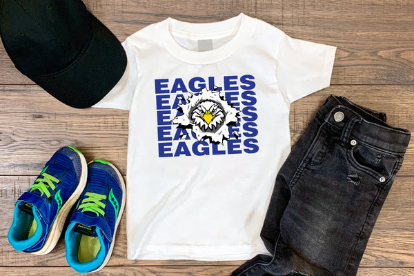 Terrell Academy Eagles Burst Kids T-Shirt