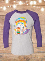 Tie Dye Hippie Gnome Raglan T-Shirt