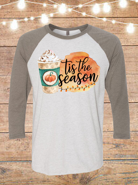 Tis The Season Pumpkin Spice Raglan T-Shirt