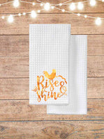 Watercolor Rise And Shine Kitchen Towel
