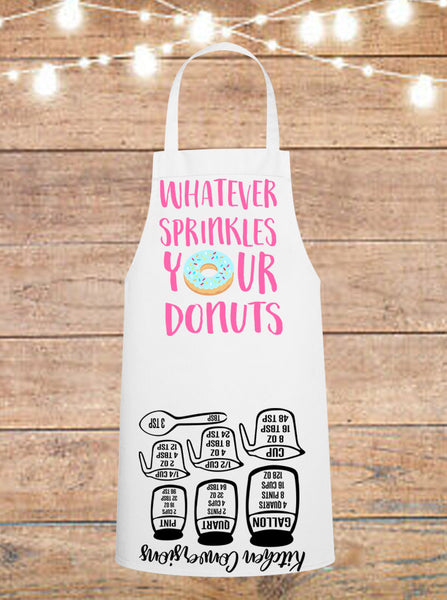Whatever Sprinkles Your Donuts Cheat Sheet Apron